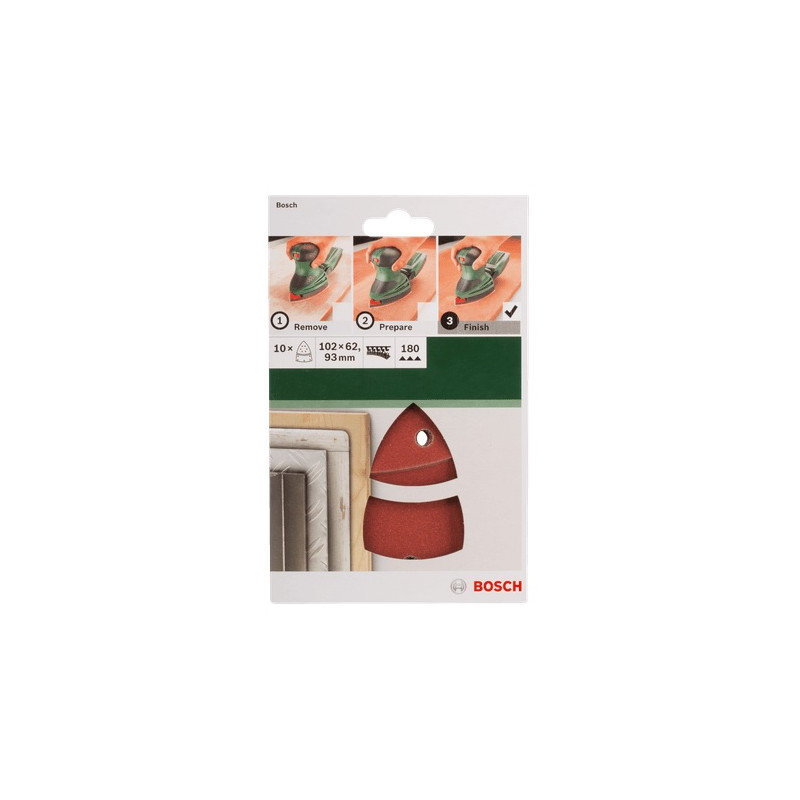 Bosch Lot de 10 feuilles abrasives Bosch grain 180 pour ponceuses Multi Kobleo Bosch Lot de 10 feuilles abrasives Bosch grain 180 pour ponceuses Multi Kobleo
