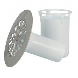 Nicoll Ensemble vidage de douche Nicoll 0411242 grille inox, tube plongeur, culot Kobleo