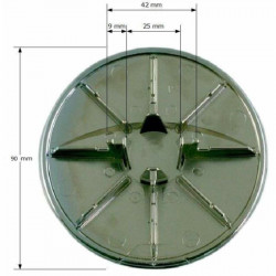 Nicoll Capot ABS chromé brillant Nicoll pour bonde de douche Turboflow 90mm Kobleo