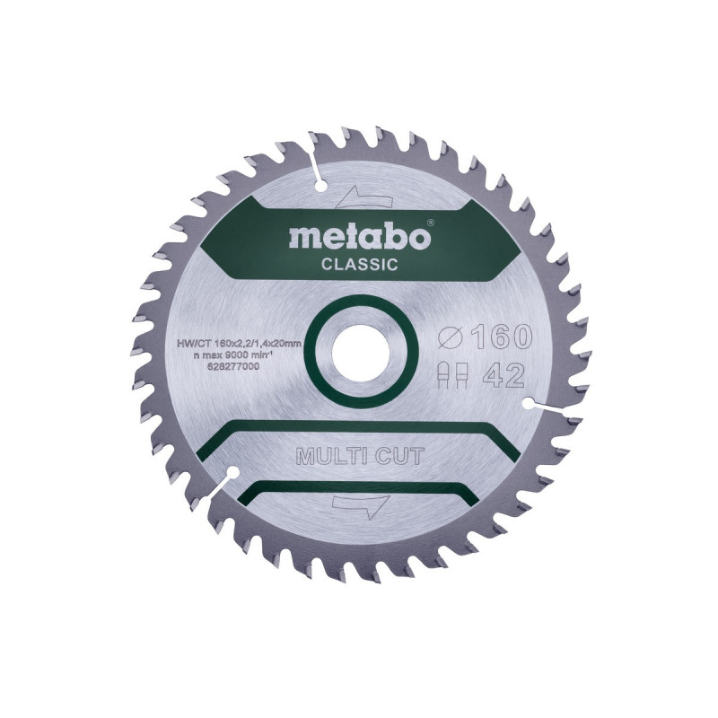 Lame de scie circulaire Metabo Multi Cut Classic 160x20mm 42 dents