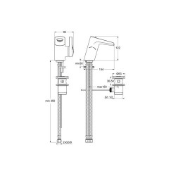 Mitigeur de lavabo Ideal Standard Melange B8630AA cascade chromé 6l/min