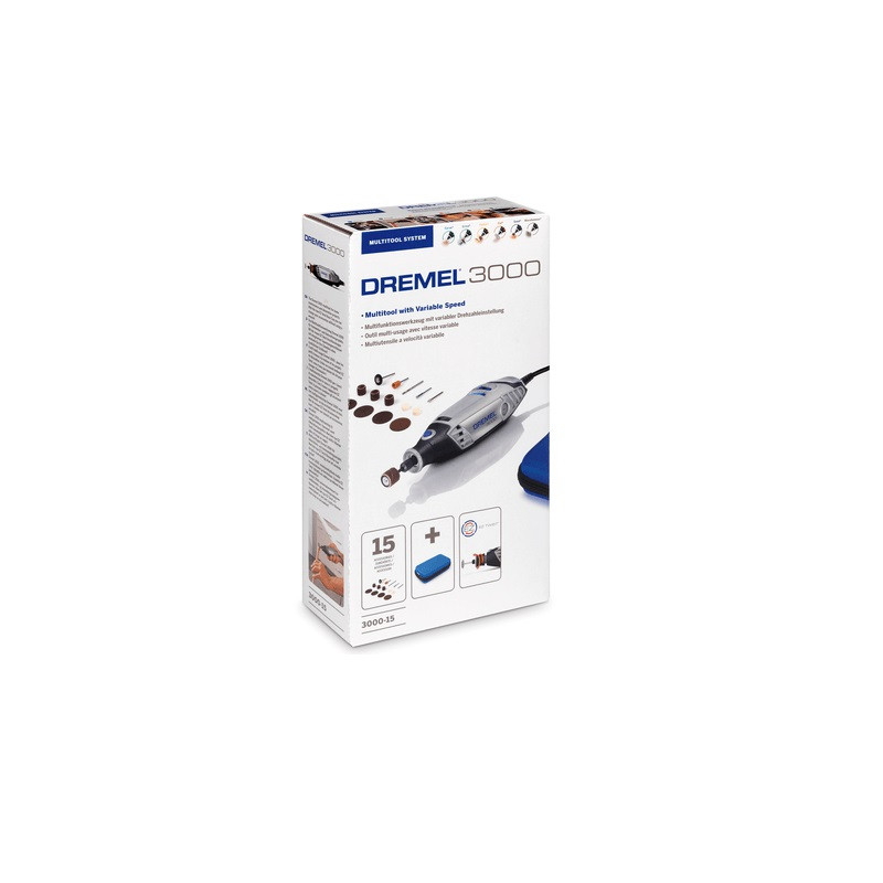 Dremel Outil multi-usage Dremel 3000 EZ Twist 130W avec 15 accessoires Kobleo Dremel Outil multi-usage Dremel 3000 EZ Twist 130W avec 15 accessoires Kobleo