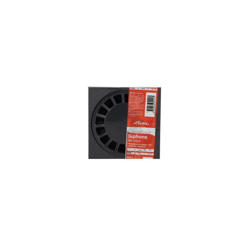 Siphon Nicoll SC456 verticale platine 15x15 cm anthracite
