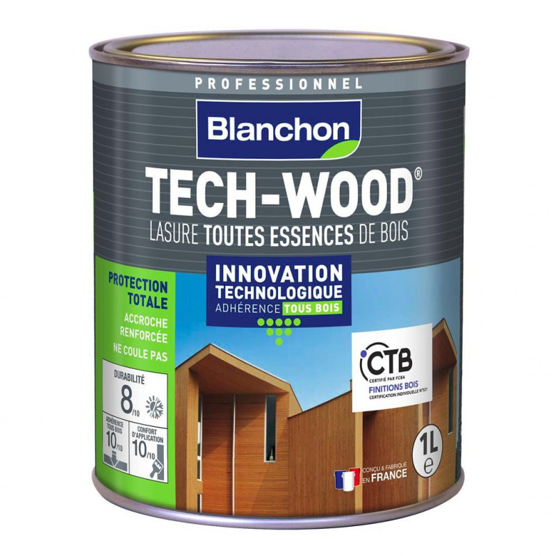 Blanchon Lasure Blanchon Tech-Wood 1L chêne clair Kobleo