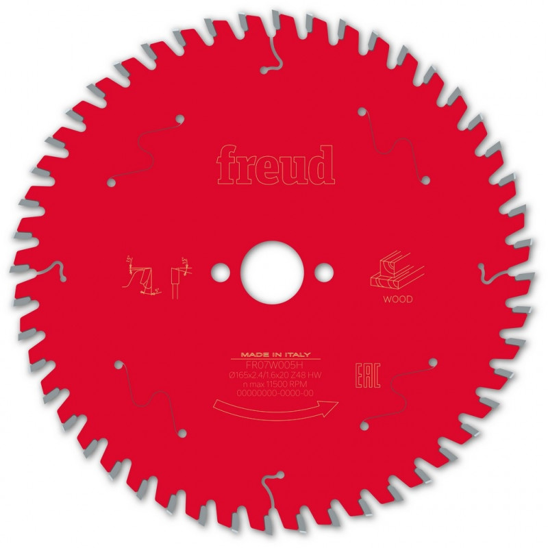 Lame de scie circulaire Freud FR07W005H 165x20mm 48 dents Kobleo Lame de scie circulaire Freud FR07W005H 165x20mm 48 dents Kobleo
