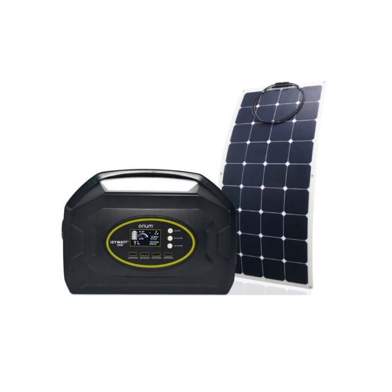 Orium Pack station d'énergie Izywatt 1500 et panneau solaire souple 120W Kobleo