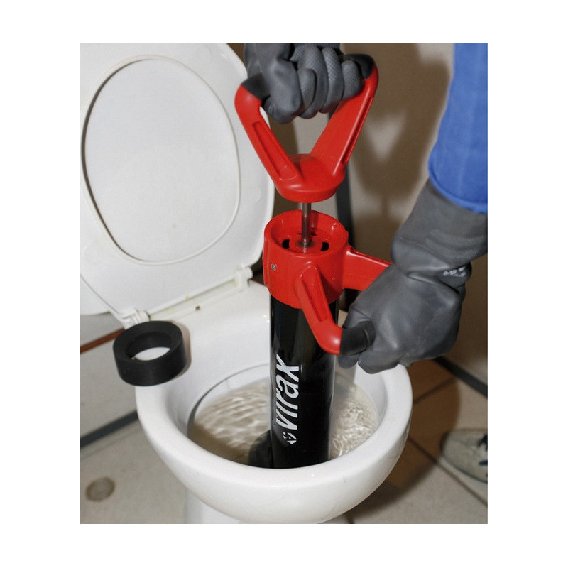 Virax Déboucheur à pompe à 2 poignées robustes Kobleo