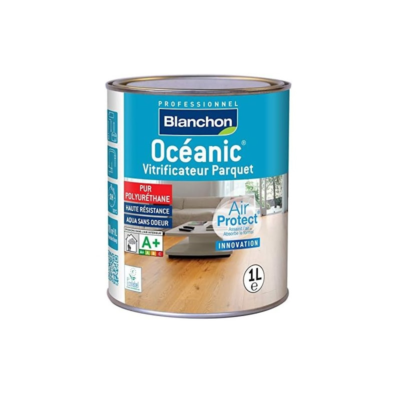 Vitrificateur parquet Blanchon Océanic Air Protect 1L aspect satiné