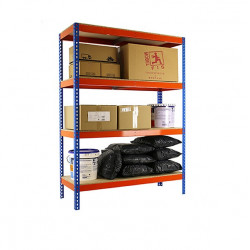 Simon Rack Etagère rangement 2000x1500x450mm bleu/orange/ bois charge 400 Kg KIT Kobleo Simon Rack Etagère rangement 2000x1500x450mm bleu/orange/ bois charge 400 Kg KIT Kobleo