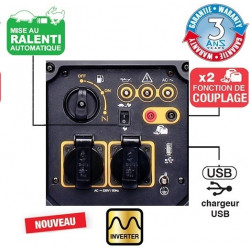 Imer Groupe électrogène ACCES 3000i Inverter 3KW Insonorisé 8,5L Worms Kobleo
