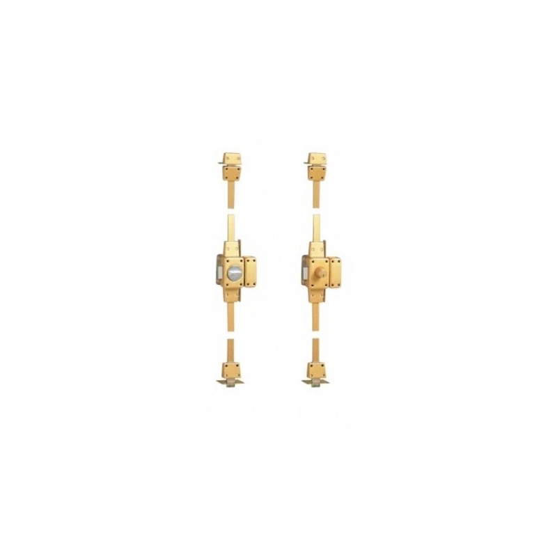 Verrou ISEO 3 points à bouton Cylindre 45mm Droite Kobleo