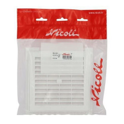 Nicoll Grille de ventilation à sceller Nicoll démontable carrée 100 blanc Kobleo