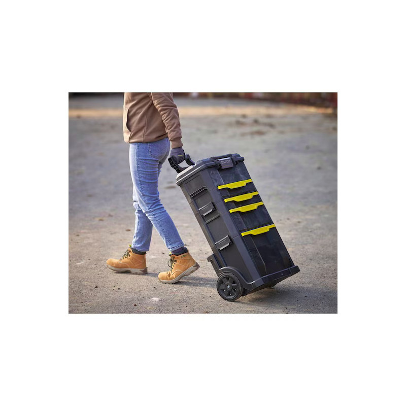 Stanley Servante Stanley Modulo 3 en 1 avec boîte Touchlatch à tiroir 55,6L Kobleo Stanley Servante Stanley Modulo 3 en 1 avec boîte Touchlatch à tiroir 55,6L Kobleo