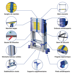 Escabeau télescopique Extendact12