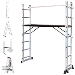 Hoström Echafaudage roulant SCAFFOLDAX2X7, H max Travail 4,74m, Hostrom Kobleo