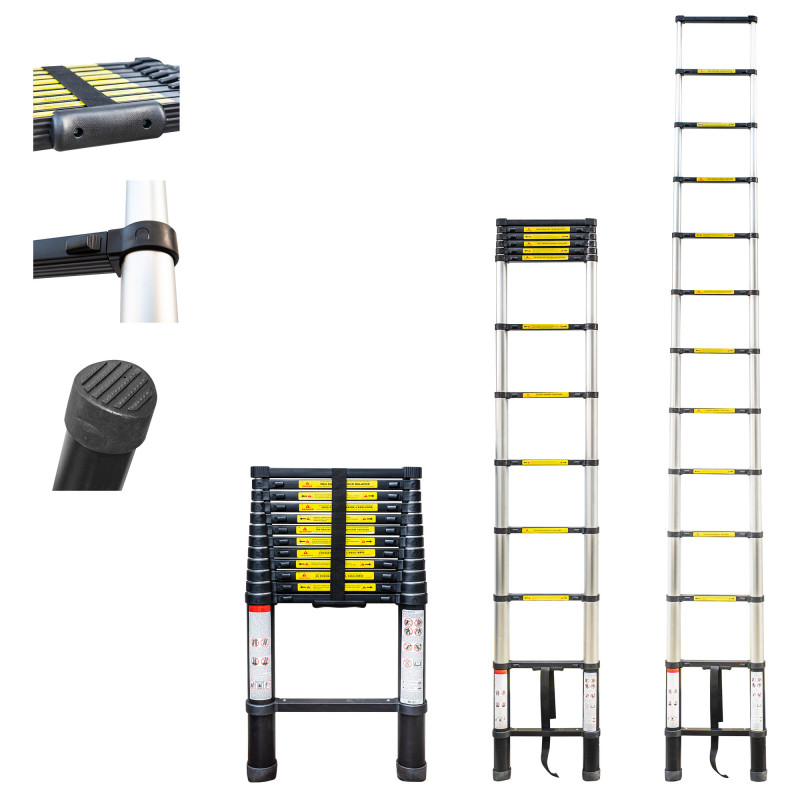 Hoström Telescoo15, échelle télescopique basique 15 marches Kobleo