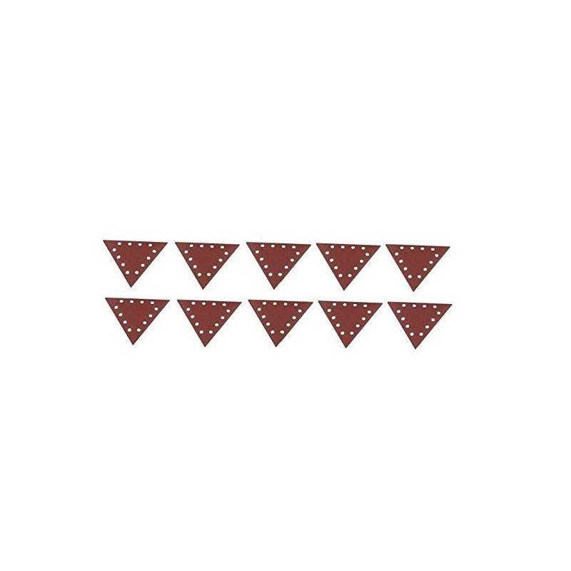 Lot de 10 papiers abrasifs triangulaire Grain 80 Scheppach