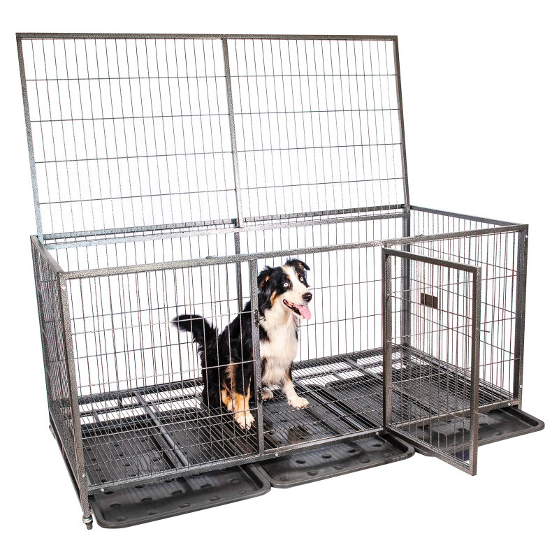 Cage pour chien Mouvedy2XL, 180x93x89cm, roues verrouillables, Paitsy