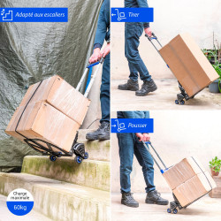 Hoström Diable pliant escalier, Charge Max. 60kg, Hostrom Kobleo