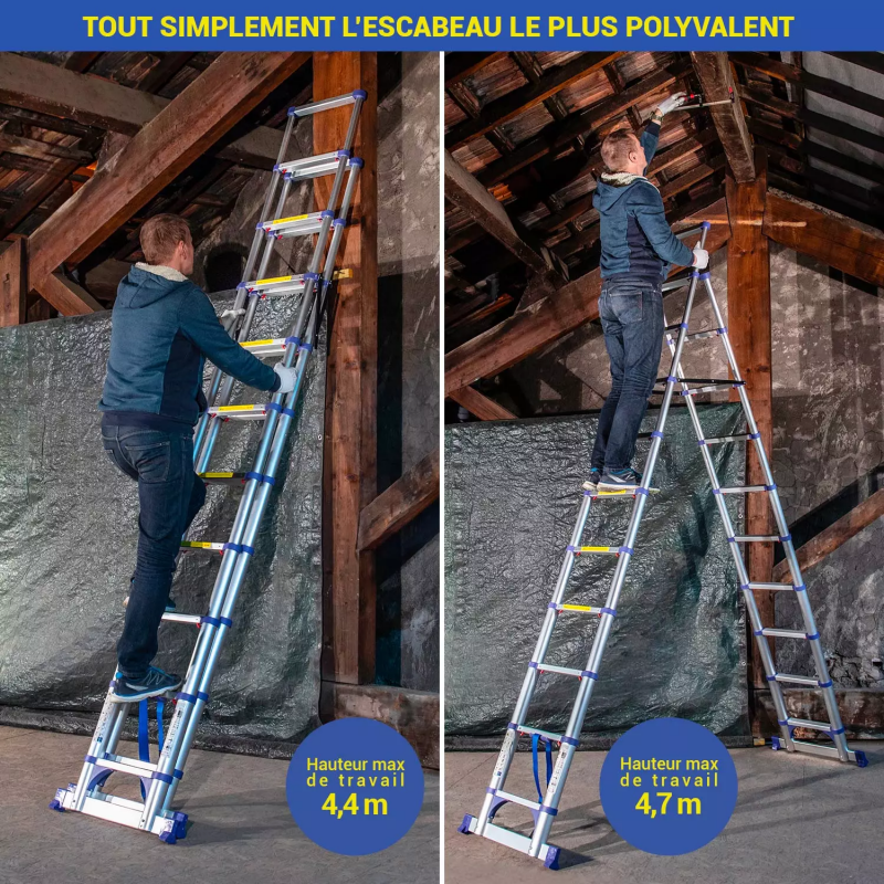 Hoström Escabeau télescopique Extendact11 Kobleo