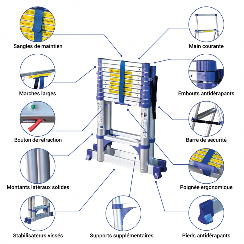 Hoström Escabeau télescopique Extendact11 Kobleo