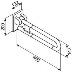 Normbau Barre d'appui rabattable Diam 34 mm Kobleo