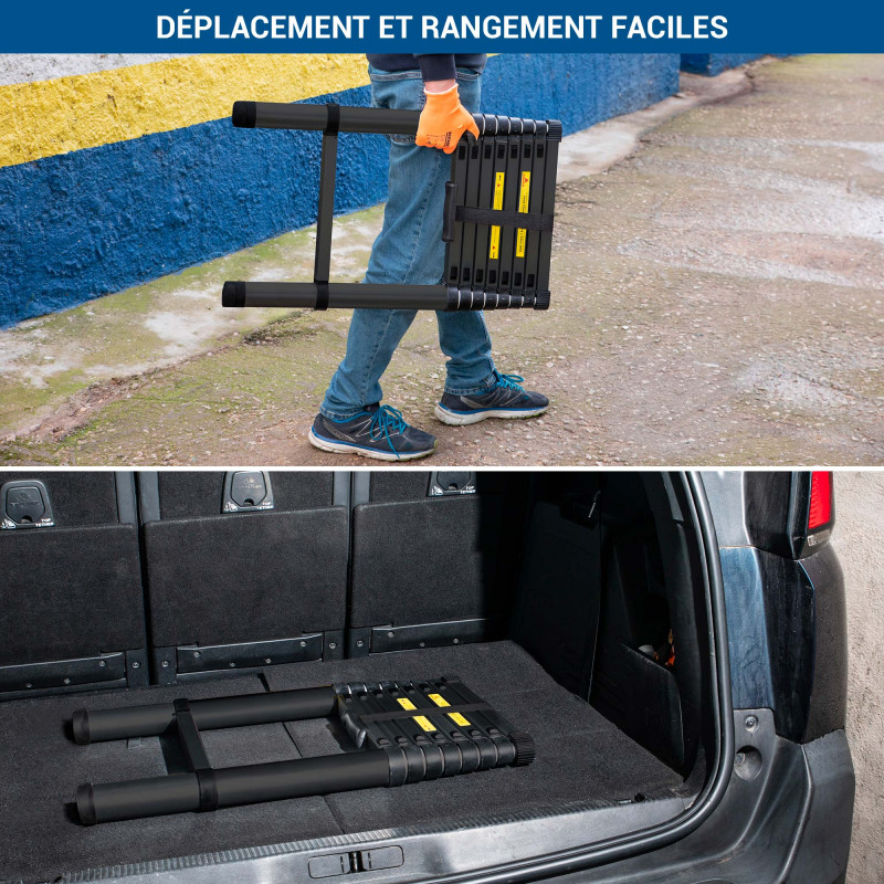 Hoström Telescoo9, échelle télescopique basique 9 marches Kobleo