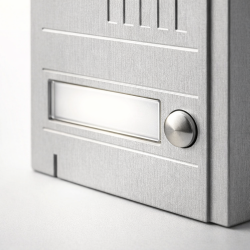 Aiphone Platine DA1DS saillie 1 bouton avec façade alu Ep22mm Aiphone Kobleo