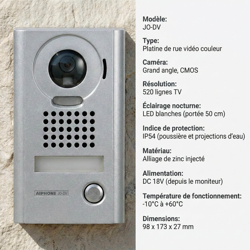 Aiphone Platine de rue Aiphone JODV saillie gamme JO Kobleo