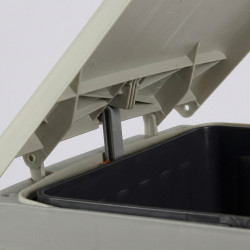 Emuca Poubelle de recyclage 16L plastique gris couvercle automatique Emuca Kobleo