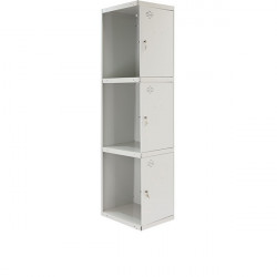 Simon Rack ArmoireVestiaire 3 casiers (1 colonne 3 portes) 1800x300x500mm (Modèle Kobleo