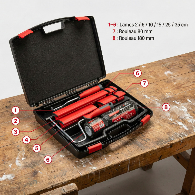 L'Outil Parfait Kit valise L'Outil Parfait ParfaitLiss'® Finition 8 pièces Kobleo