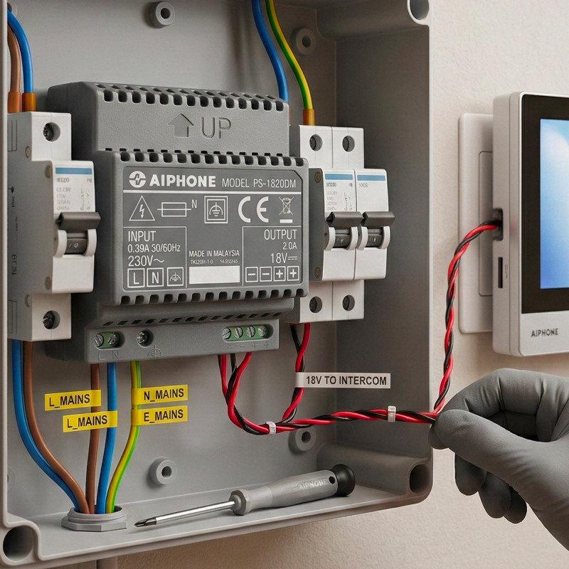 Aiphone Alimentation Aiphone PS1820DM 230 Vac / 18 Vcc - 2 A Kobleo