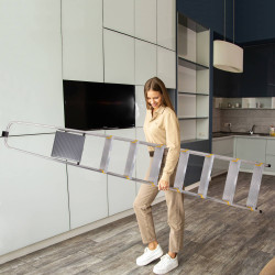 Hoström Escabeau 8 marches DURA alu pliable hauteur plateforme 162cm Hostrom Kobleo