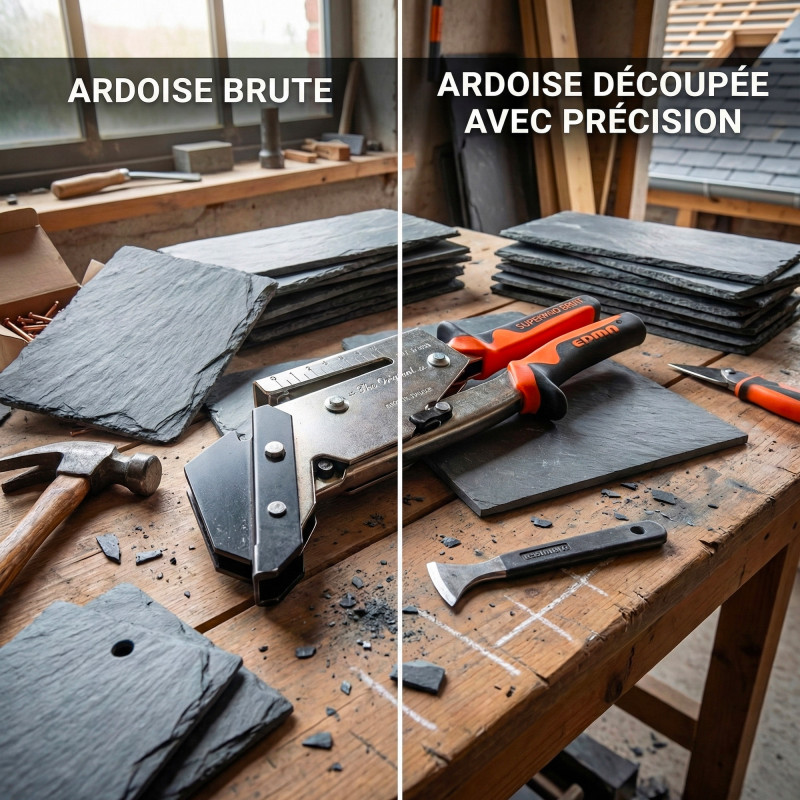 Edma Pince à découper et poinçonner l'ardoise lame 35mm MAT Kobleo