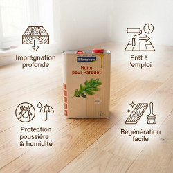 Blanchon Huile pour parquet Blanchon 5L incolore prêt à l'emploi Kobleo