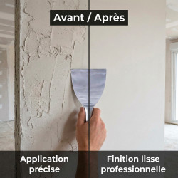 Edma Lot de 6 couteaux à enduire premium Edma 610161 avec sacoche Kobleo