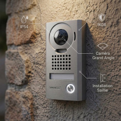 Aiphone Kit Vidéo platine saillie moniteur écran 7 module Wifi intégré JOS1VW Kobleo