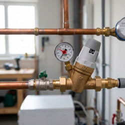 Thermador Réducteur de pression Thermador R53520 3/4" avec manomètre Kobleo