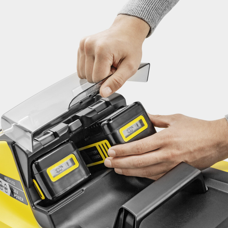 Karcher Tondeuse Sans Fil LMO 4-18 Dual Coupe de 37 cm Bac de 40 L, Karcher Kobleo
