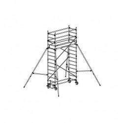 Duarib Echafaudage roulant aluminium hauteur plancher 2,90m Altitude AL 200 Duarib Kobleo