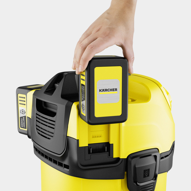Aspirateur Eau et Poussieres sans Fil WD 4-18 Dual 380 W, Karcher