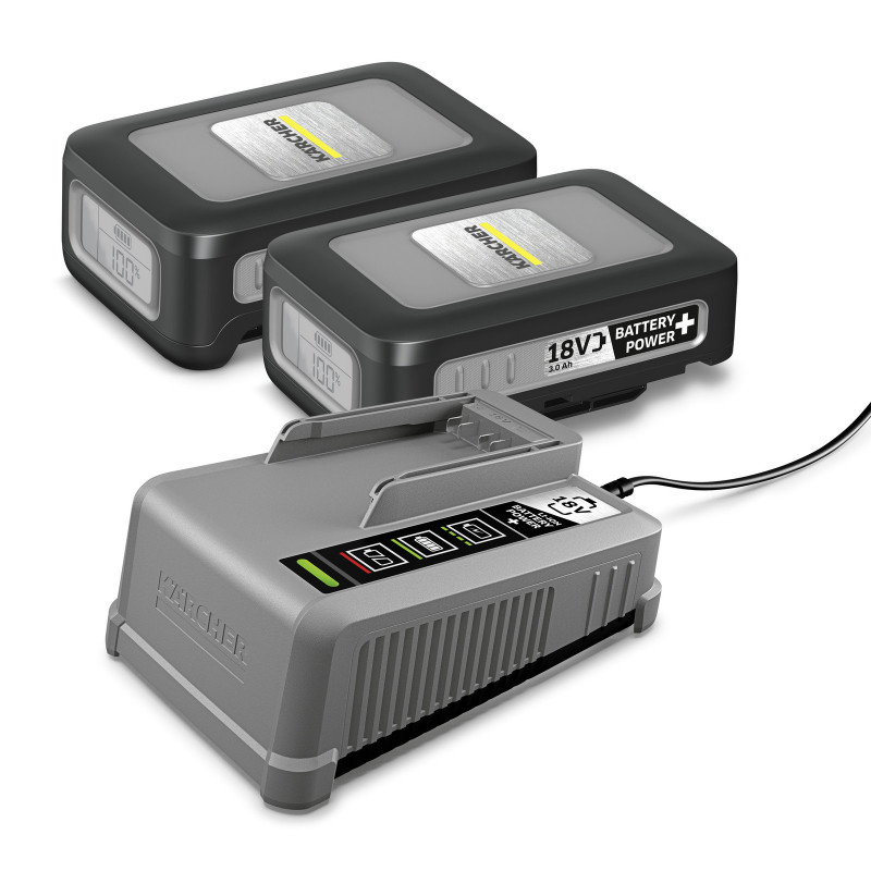 Karcher Starter Kit Battery Power Plus 18 30, 2 Batteries 3.0 Ah, Karcher Kobleo