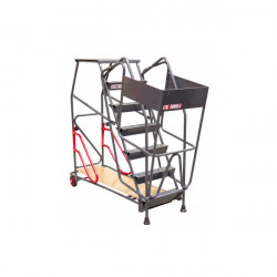 Fimm Escabeau roulant immobilisation automatique charge 150 kg 9 marches Ht Kobleo