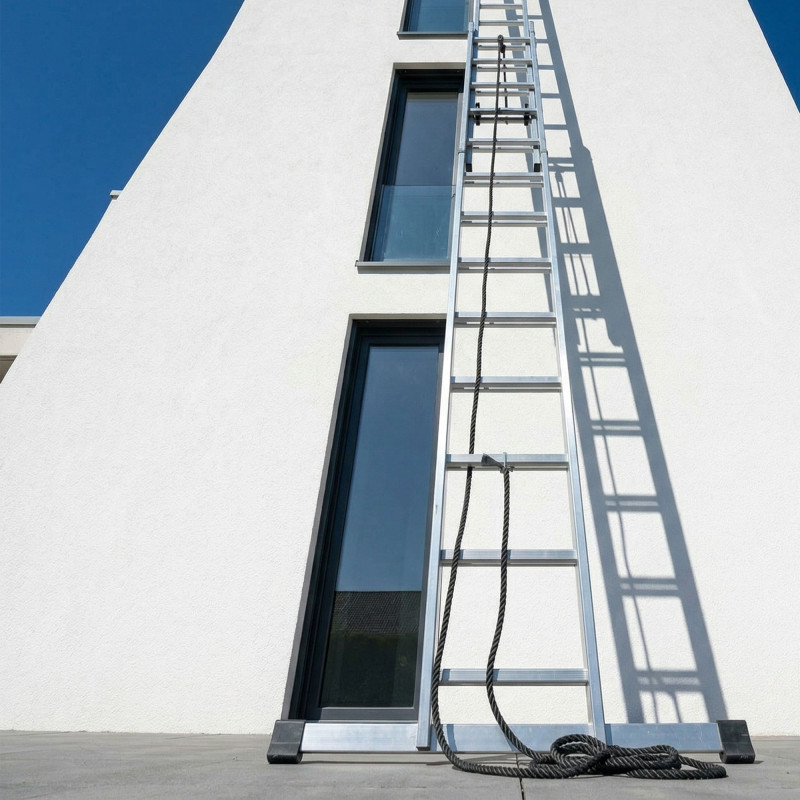 Escalux Echelle Aluminium semi-pro coulissante corde 2x13 Haut travail 692 m E Kobleo