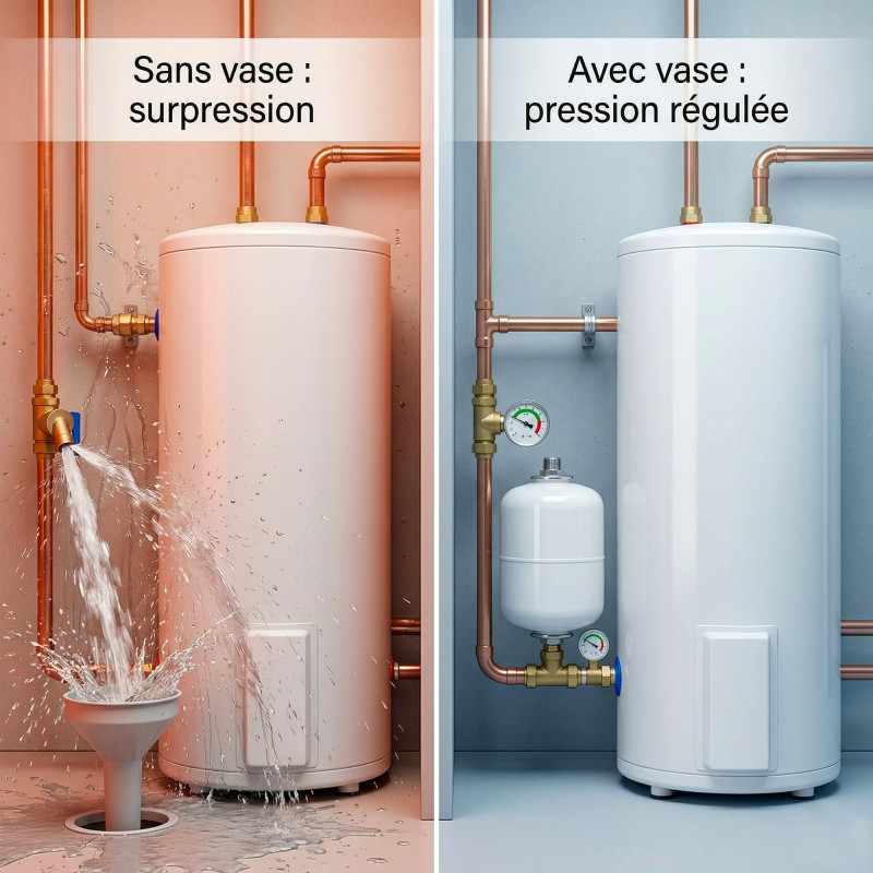 Thermador Vase d'expansion sanitaire Thermador VEXBAL® fixation murale 8L Kobleo