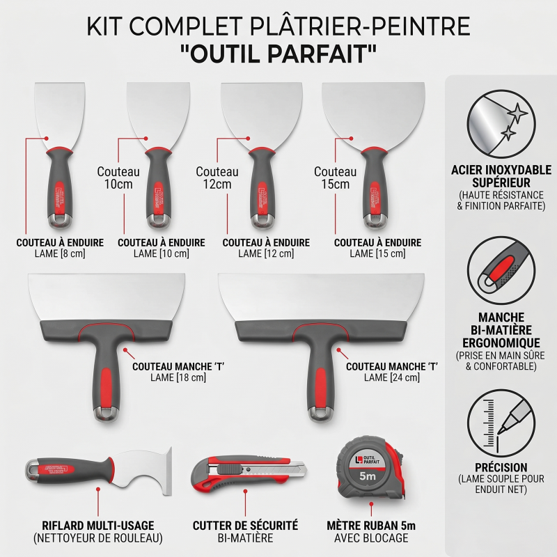 L'Outil Parfait Valise de 8 pièces L'Outil Parfait ParfaitLiss lissage manuel Kobleo