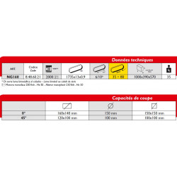 Femi Scie à ruban acier 2000W L:1735 mm Diam150mm NG160 Femi Kobleo