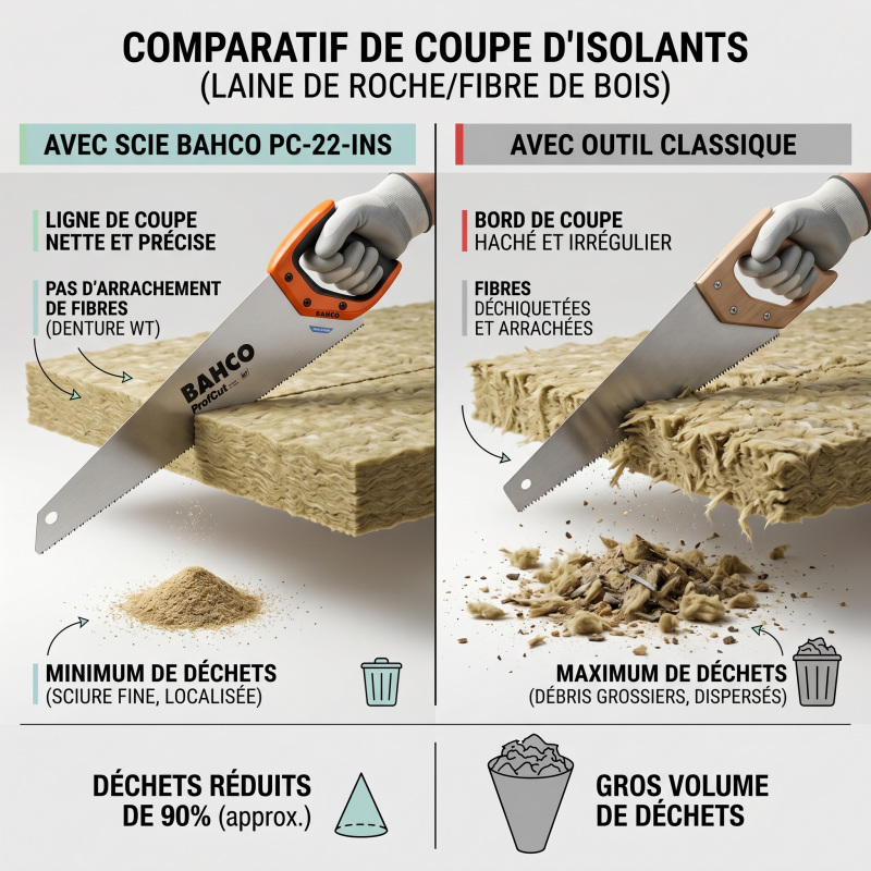 Bahco Scie 55 cm à denture WT pour découper des matériaux isolants PC-22-INS Kobleo