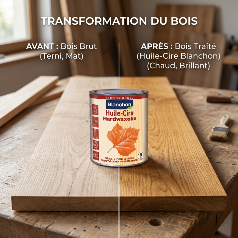 Blanchon Huile cire Blanchon 1L naturel Kobleo